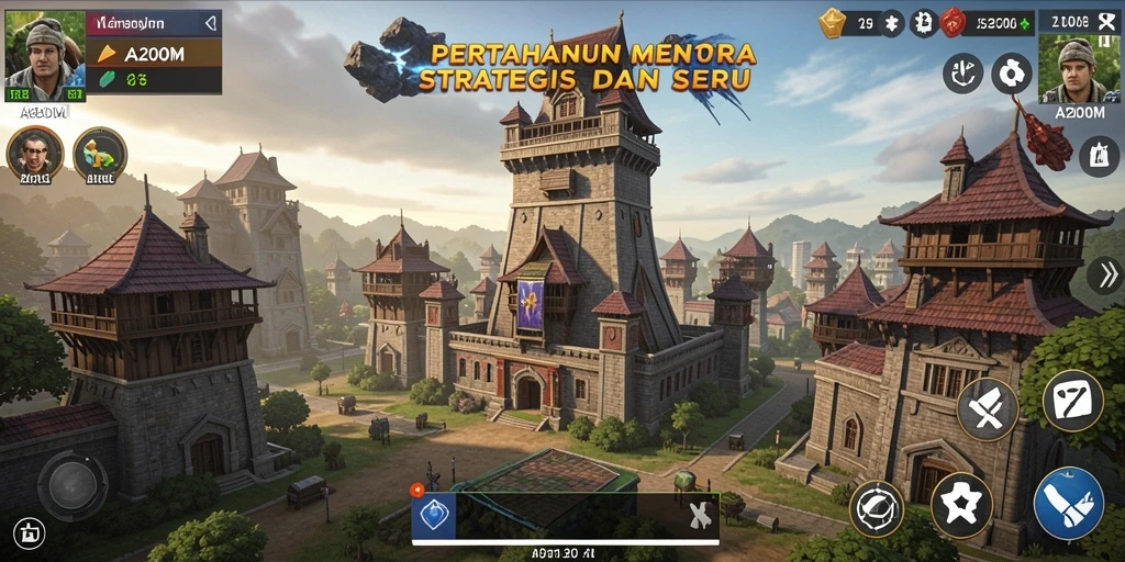 Gameplay menara pertahanan yang seru dan strategis.