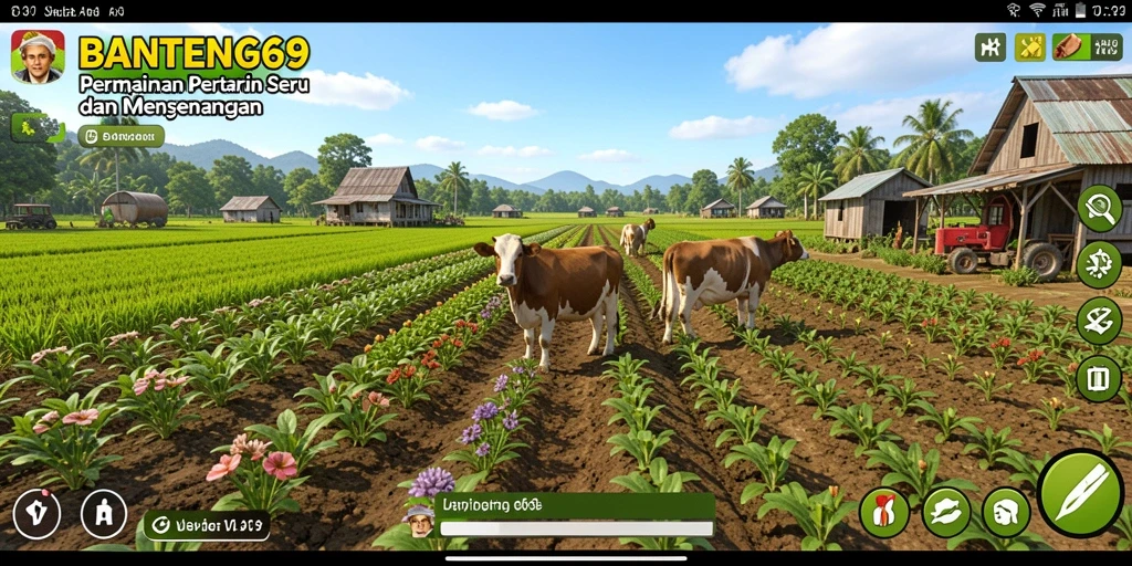 Gameplay seru di BANTENG69 dengan berbagai aktivitas pertanian.