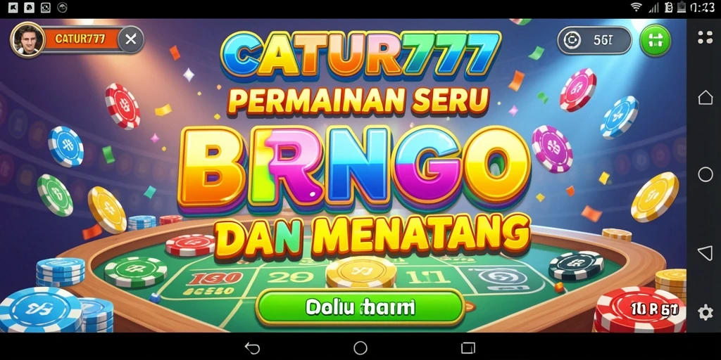 Screenshot gameplay Bingo di CATUR777 yang seru.