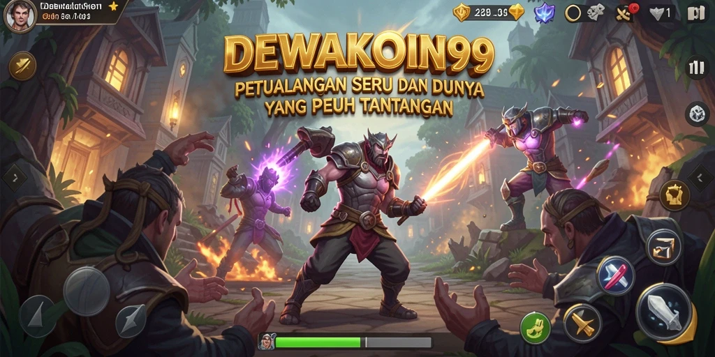 Tampilan gameplay seru dari DEWAKOIN99 dalam dunia petualangan.