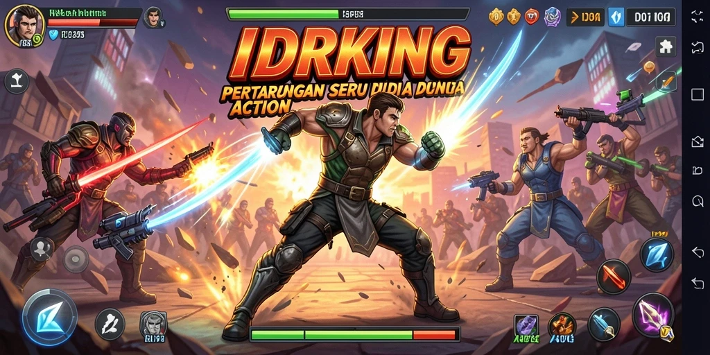 Tampilan gameplay menakjubkan di IDRKING dengan aksi pertarungan yang intens.