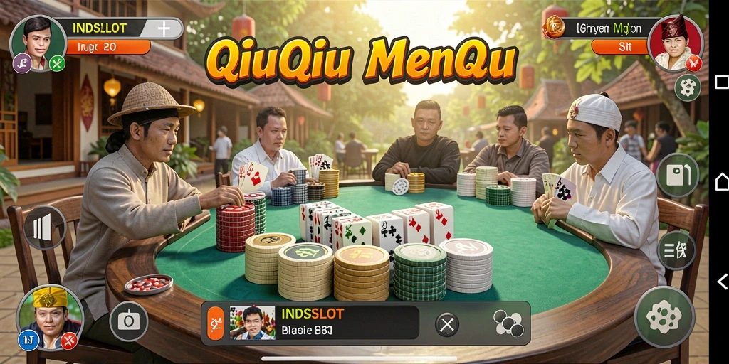 Tampilan gameplay menarik dari INDSLOT dengan suasana QiuQiu.