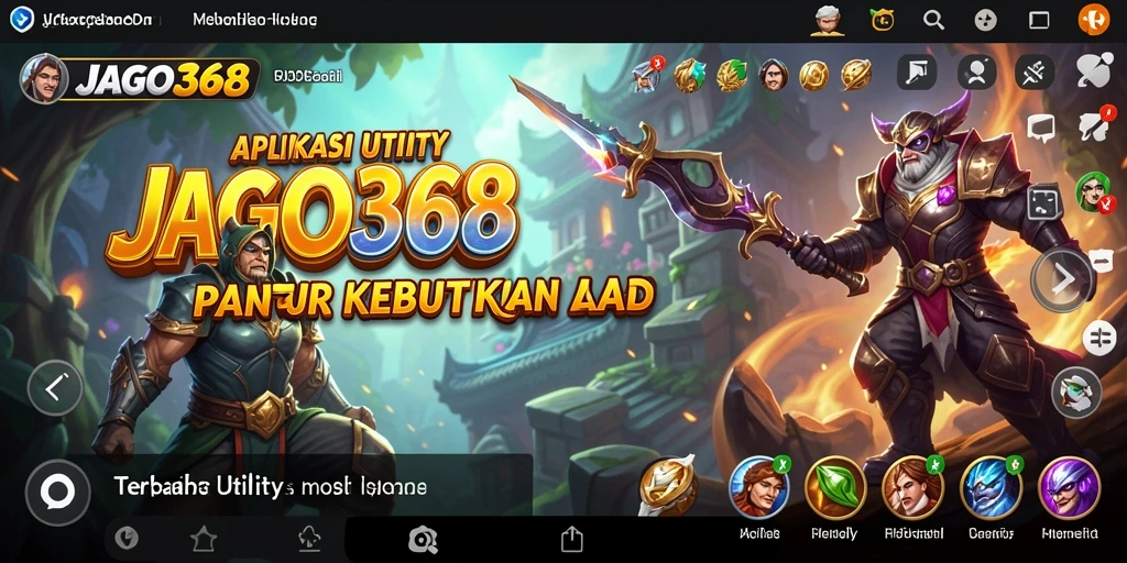 Tampilan utama JAGO368 yang menunjukkan berbagai fitur Utility.