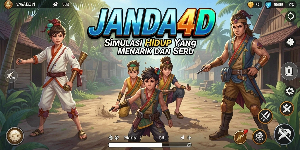 Gameplay menarik dalam JANDA4D dengan interaksi sosial.