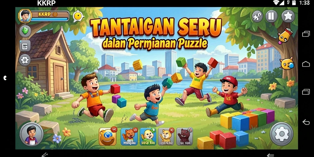 Tampilan gameplay puzzle yang menawan dan menantang.
