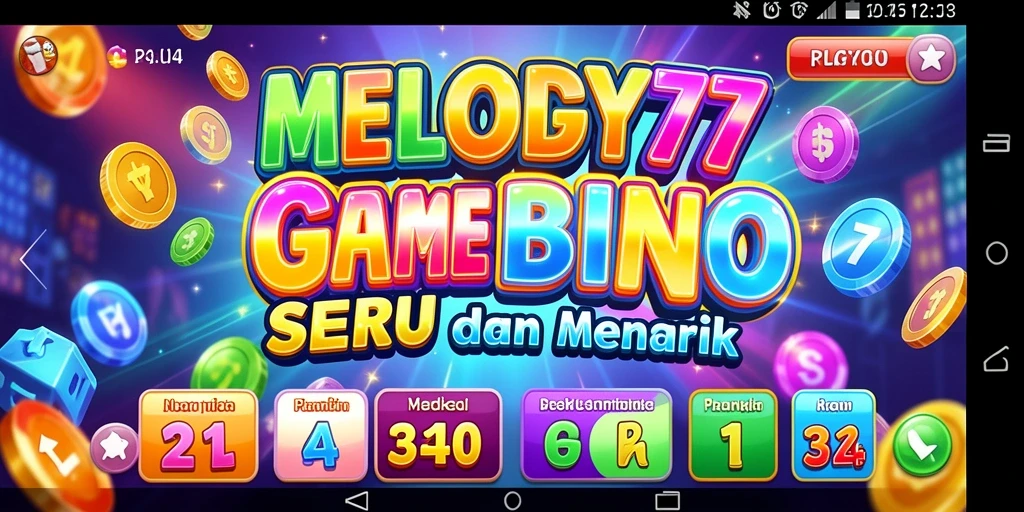 Tampilan permainan Bingo yang seru di MELODY77.