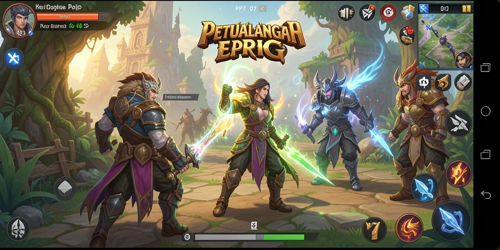 Gameplay PP7 yang mendebarkan dalam dunia RPG yang imersif.