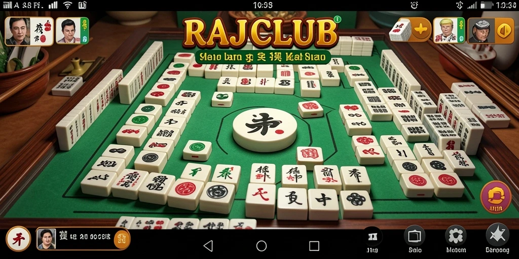 Tampilan gameplay menarik dari RAJACLUB saat bermain Mahjong.