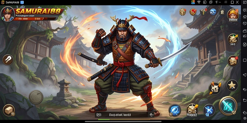 Gameplay mendebarkan samurai dalam pertempuran ARPG yang intens.