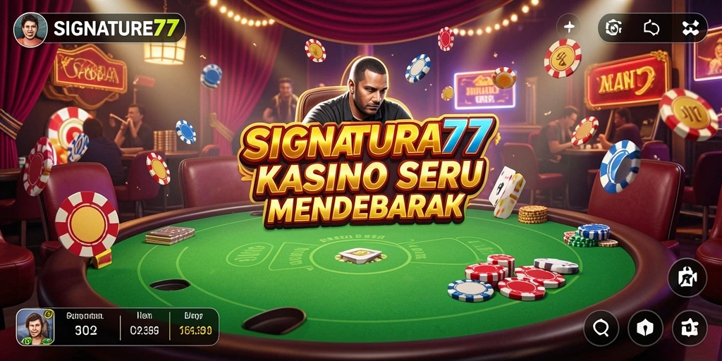 Tampilan menarik dari gameplay Kasino di SIGNATURE77 yang menggugah semangat bermain.