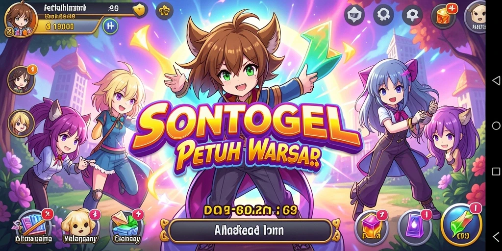 Tampilan gameplay yang menakjubkan dari SONTOGEL dengan karakter anime yang hidup.