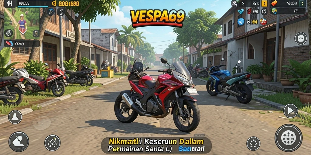 Tampilan gameplay yang menarik dan penuh warna dari VESPA69.