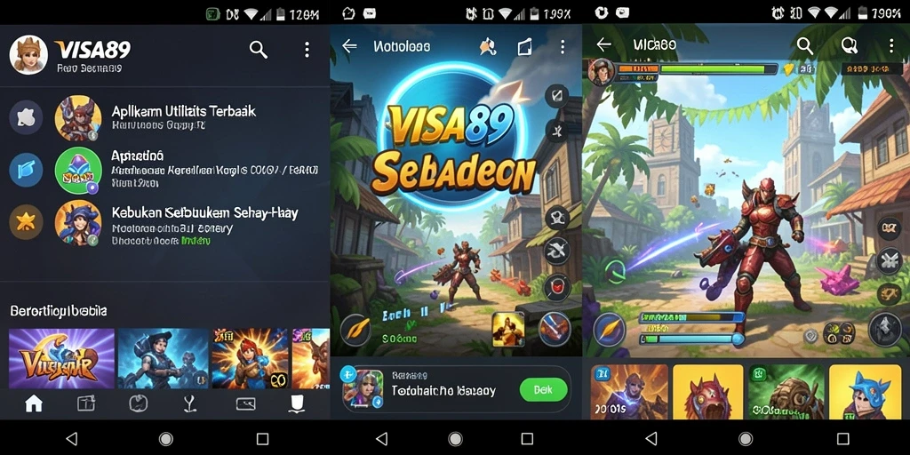 Screenshot aplikasi VISA89 menampilkan antarmuka pengguna yang intuitif dan fitur-fitur berguna.