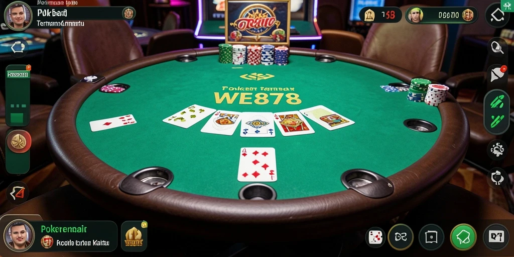 Tampilan gameplay <strong>WE878</strong> yang memukau dengan suasana Poker yang mendebarkan.